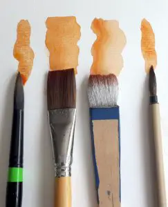 Brushes for flat washes