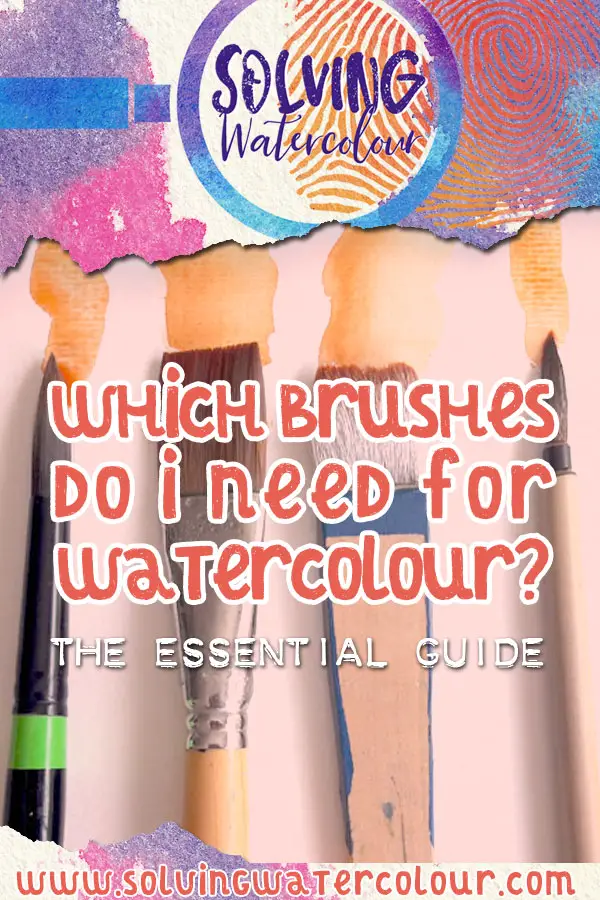watercolour brush essential guide. how to choose type and size of watercolor brushes. watercolour brush guide for beginners guide