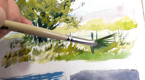 Fan Brush mainly used for grass and texture effects