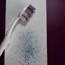 Toothbrush. Perfect for creating spatter and granular effects