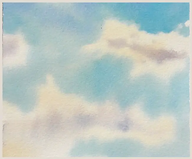 simple sky in watercolour