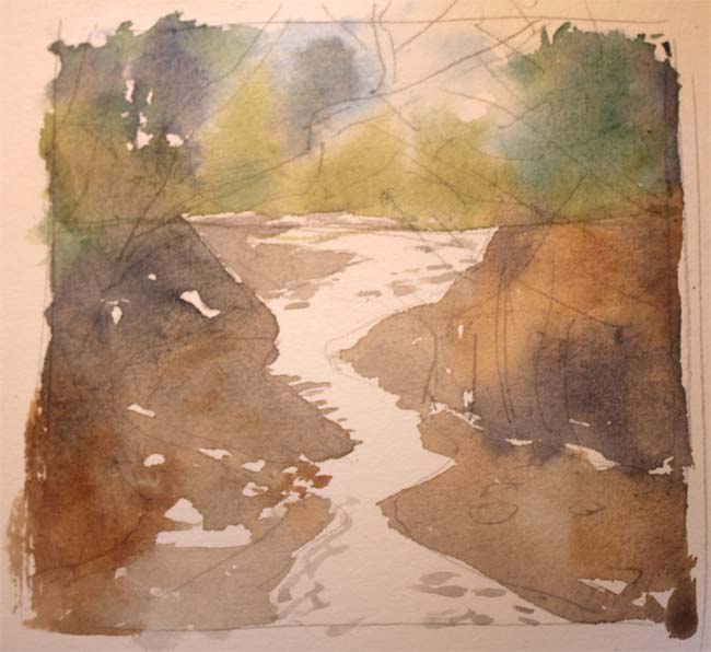 Painting Streams & Rivers in watercolor 1