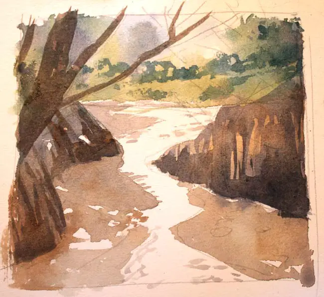 Painting Streams & Rivers in watercolor 2