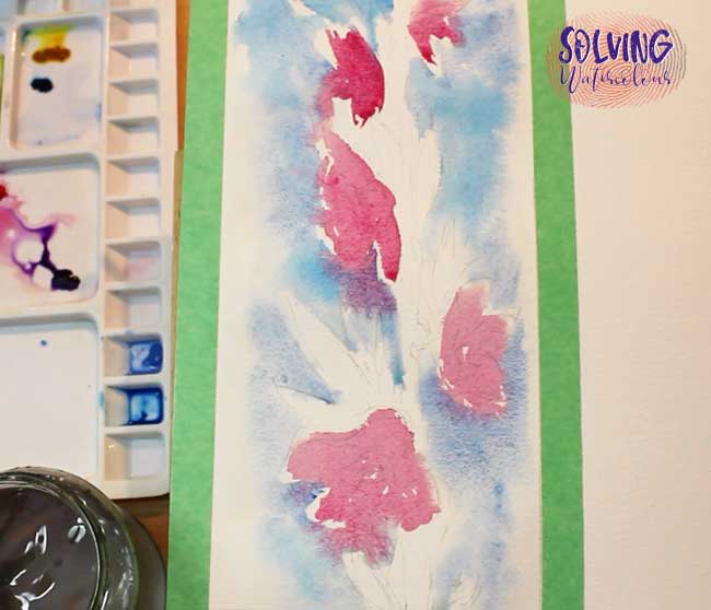 Watercolour Apple Blossoms Step 4