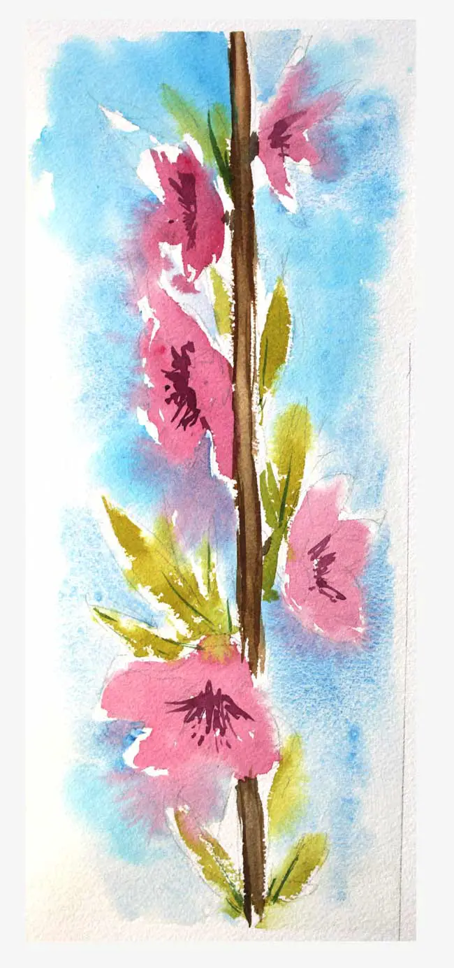 Apple Blossom Flowers Painting