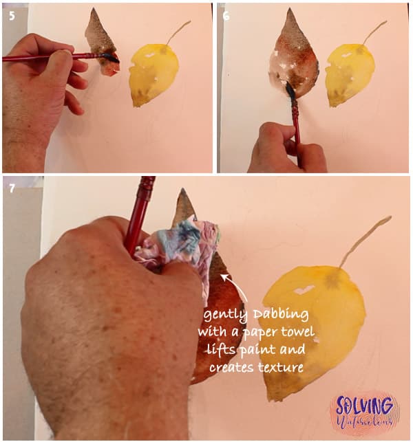 How to paint fall leaves in watercolor steps 5 -7