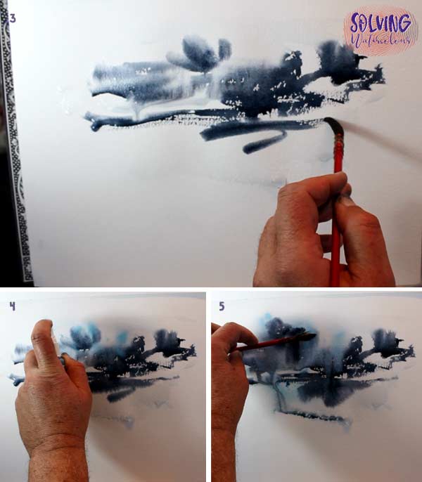 easy abstract watercolour landscape idea step 2