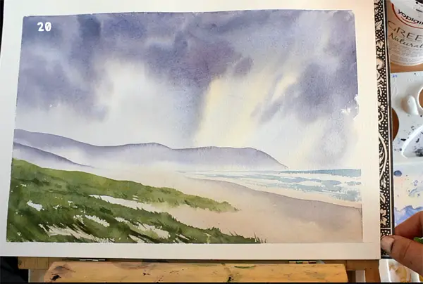 Soft and hard edges in a seascape step 20