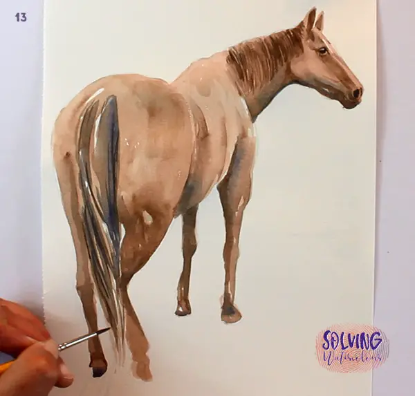 How To Paint A Watercolor Horse step 5