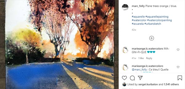 Watercolor Artists On Instagram: Marc Folly