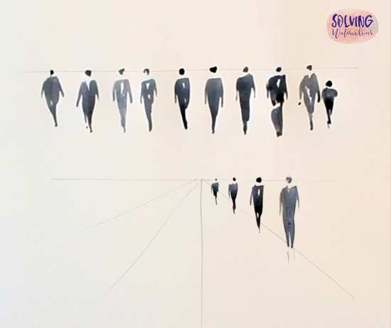 How To Put Simple Figures In Your Watercolors: Multiple figures and figures in perspective