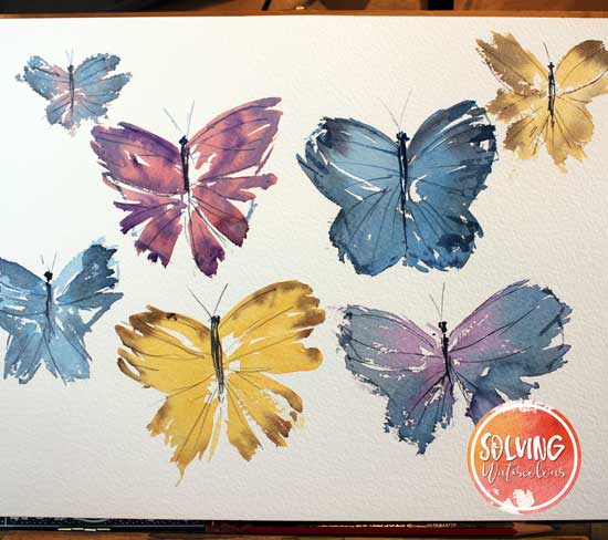 Simple Watercolor Butterfly Painting Tutorial: Final