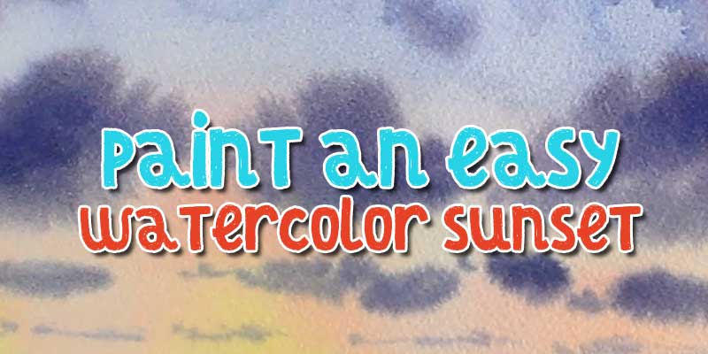 How To Paint A Stunning, Simple Watercolor Sunset - Solving Watercolour