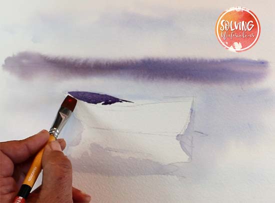 How to paint boats in watercolor: Simple rowing boat 2