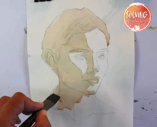 Pale skin tones watercolor tutorial 1