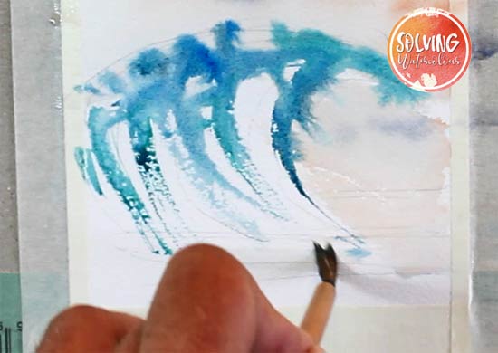 How to paint waves in watercolor 02