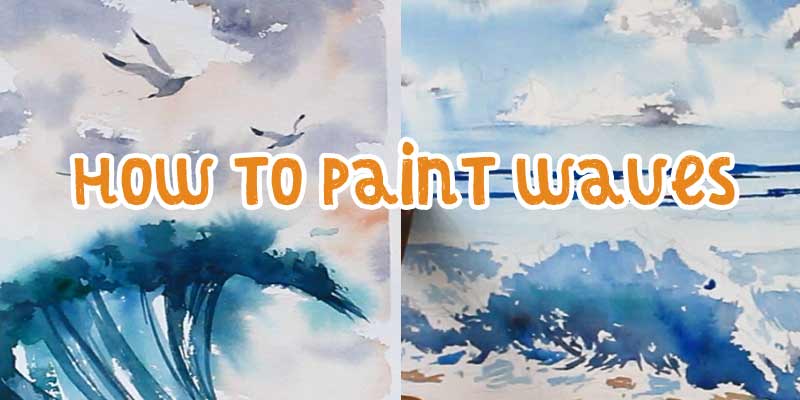 how to paint waves in watercolor