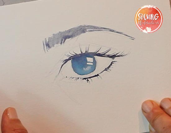 Realistic Eyes In Watercolor 004