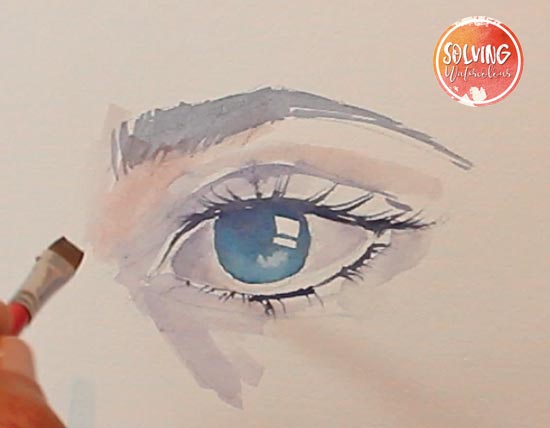 Realistic Eyes In Watercolor 005