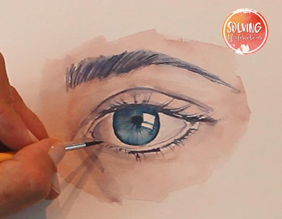 Realistic Eyes In Watercolor 007