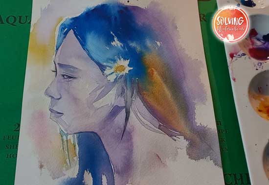 abstract watercolor portrait final