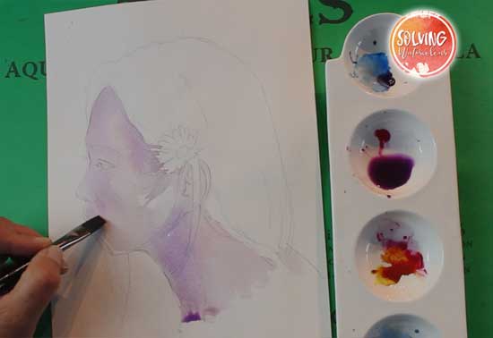 abstract watercolor portrait 3