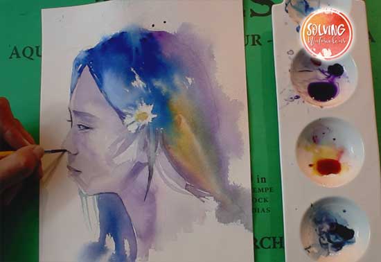 abstract watercolor portrait 8