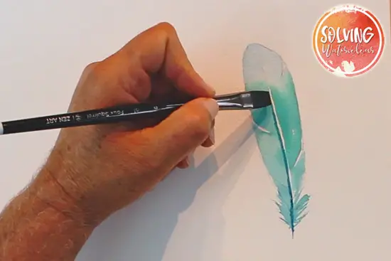 how to paint watercolor feathers 005