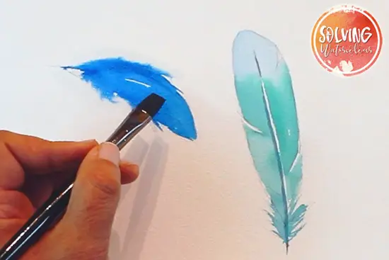 how to paint watercolor feathers 007
