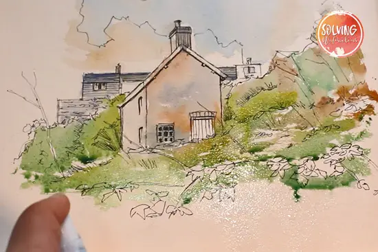Old Stone Cottage: Line And Wash Watercolor Tutorial