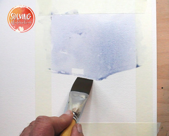 watercolor winter landscape tutorial step 001