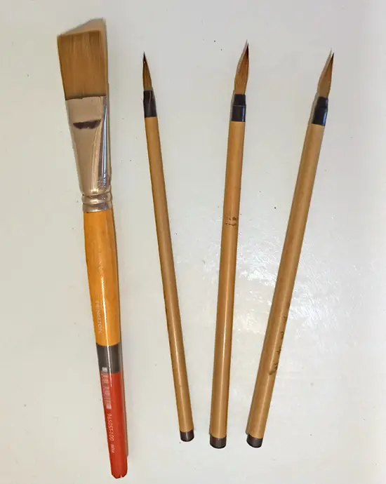 Chinese calligraphy brushes for watercolor